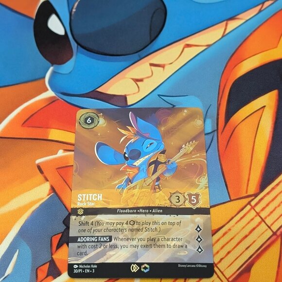 【ロルカナ】ロックスター　スティッチ　プロモ　30/P1・JA・1 Stitch - Rock Star (Store Championship) 30 Disney Lorcana